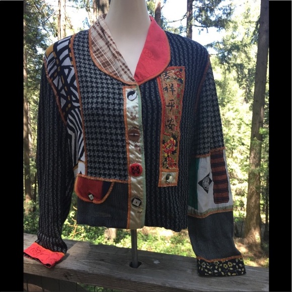 faith Jackets & Blazers - Faith vintage boho jacket in red and black,HP 2022 , patchwork jacket